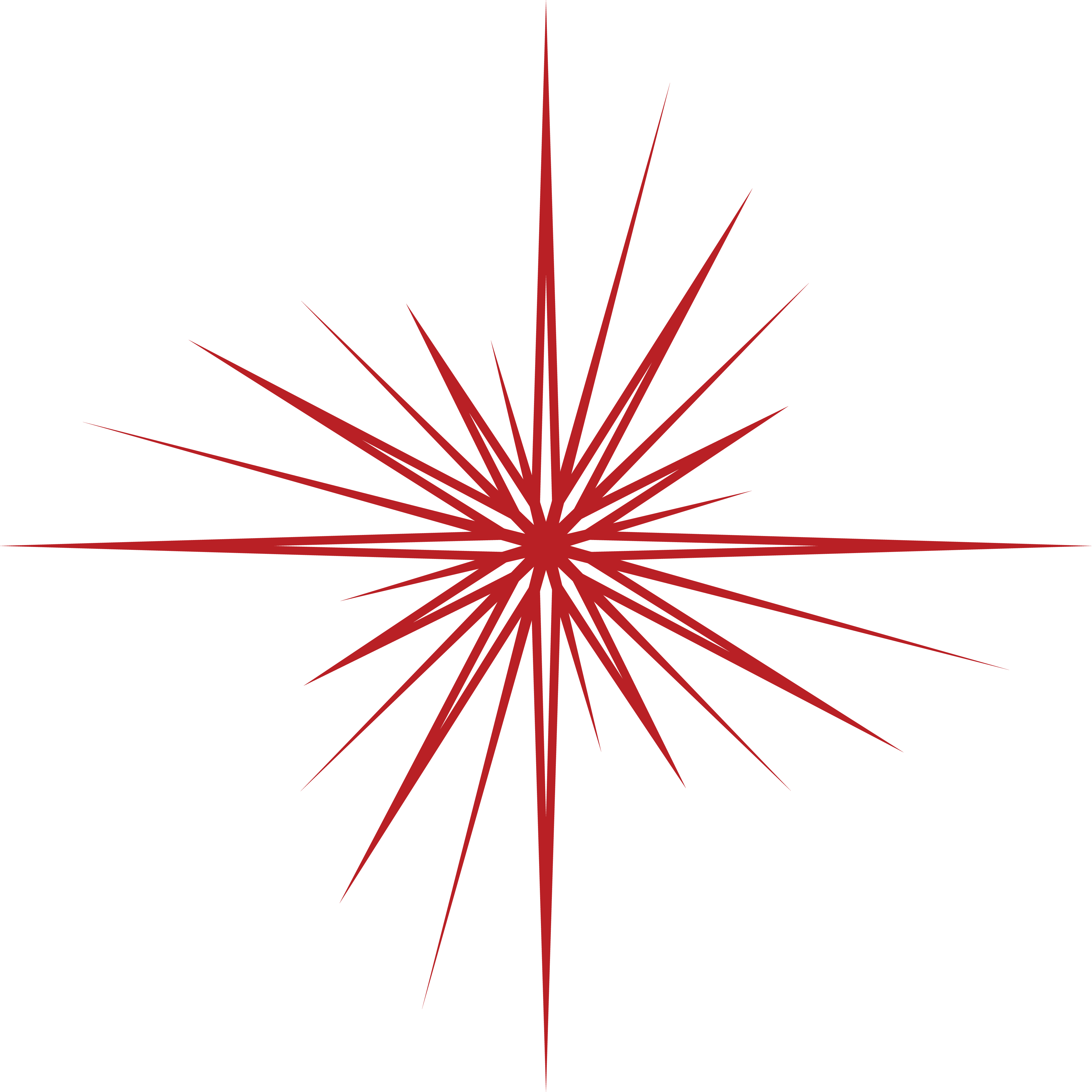 Red compass rose. WID symbol